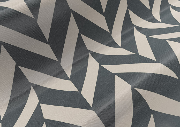 Chevron Stripe, Charcoal - Motorised Roman Blind - Image 4